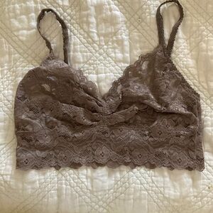 Wishlist Lace Bralette - Taupe Wireless Comfort M